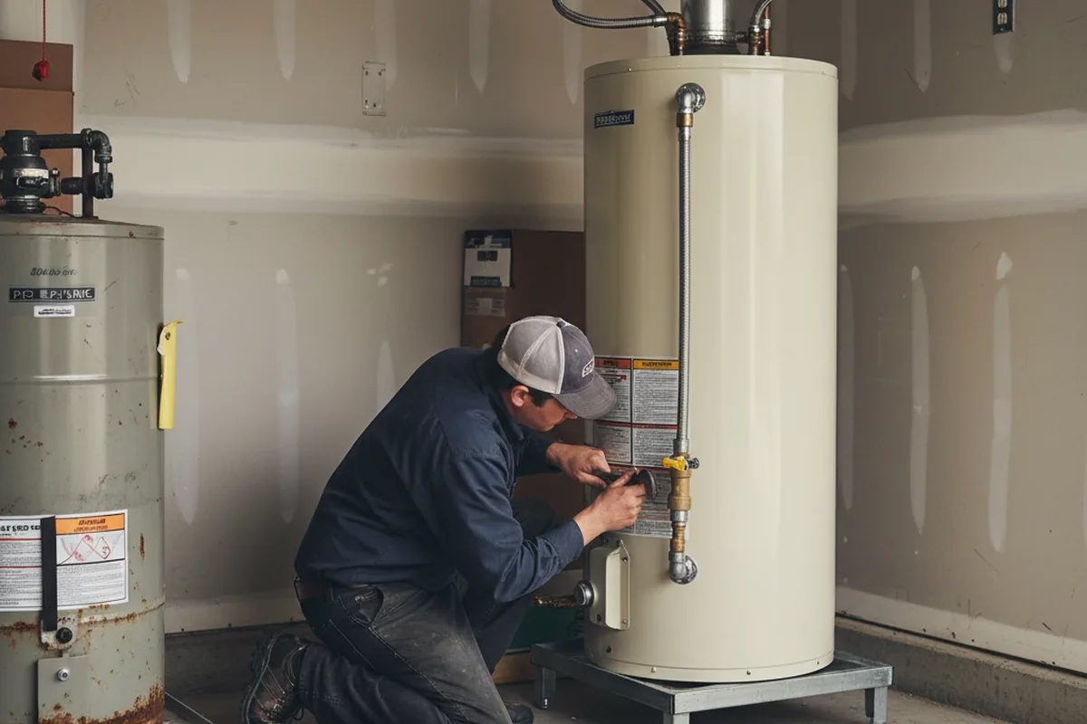 Water heater and shutoff valve replacement in Dickson