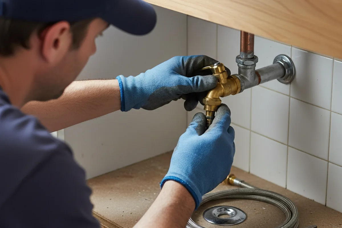Shutoff valve and fitting work during Emergency Plumbing in Dickson